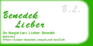 benedek lieber business card